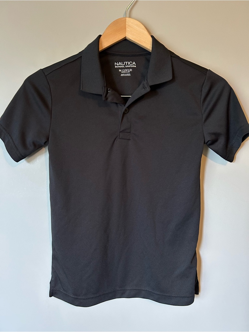 Nautica Boys Youth Black Short-Sleeve Polo